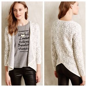 Anthropologie Jacquard Sweater Blazer
